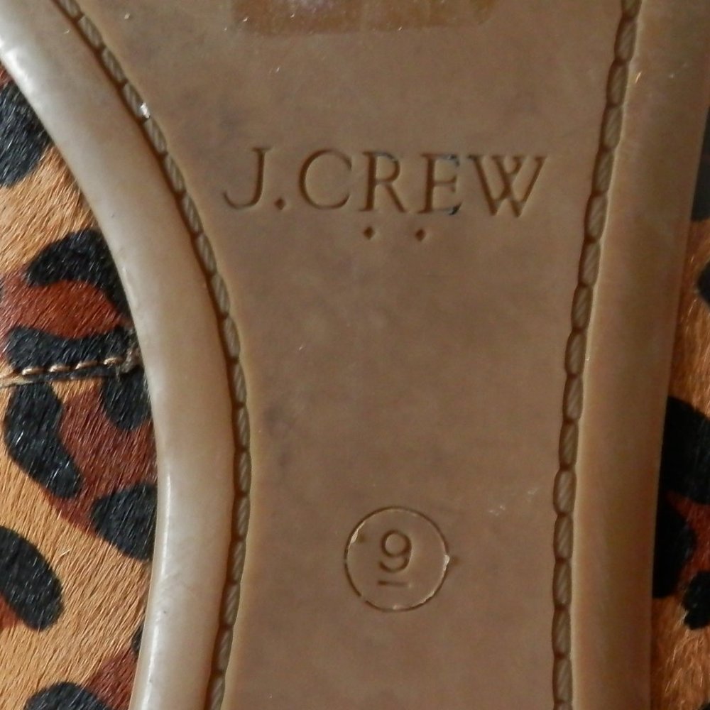 J.Crew Calf Hair Cheetah Print Ballerina Flats - Picture 10 of 12